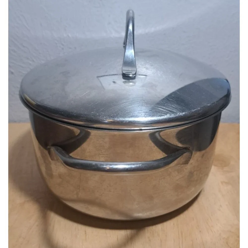 Barazzoni Stainless Steel 18/10 Stockpot 018 2qt Made In Italy Pot with Lid